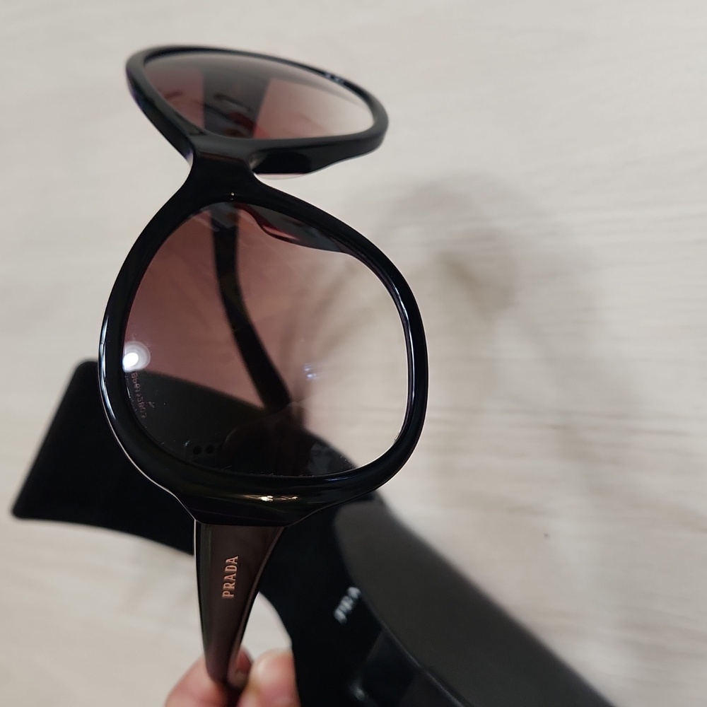 PRADA Sunglasses 👓 Deep Plum 😎💜 Oversized w/ case - Picture 11 of 12